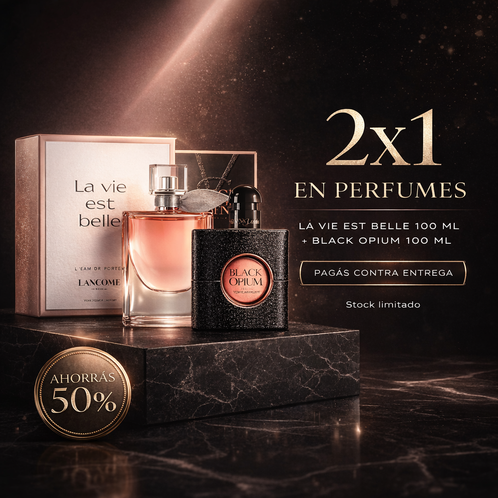 2x1 La Vie Est Belle y Black Opium (100ML) - Compra y paga en casa - OFERTA LIMITADA